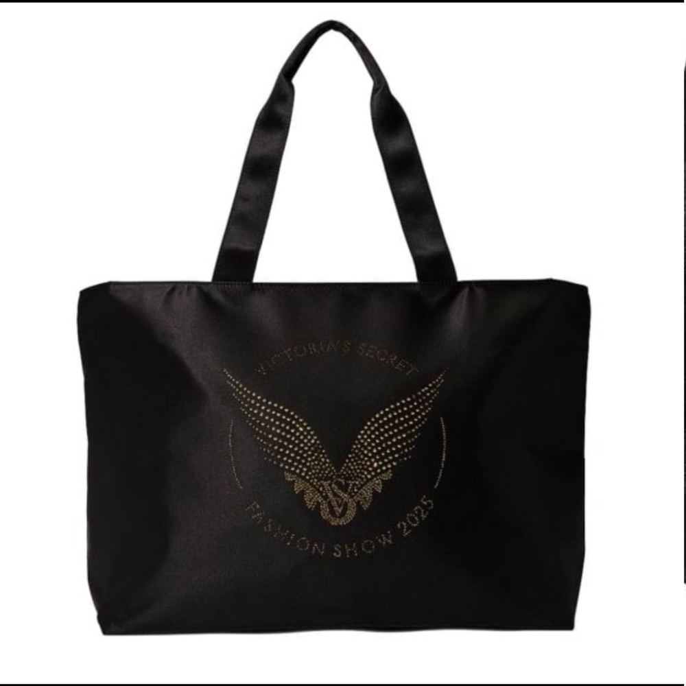 Victoria's Secret Black Tote with Gold Design